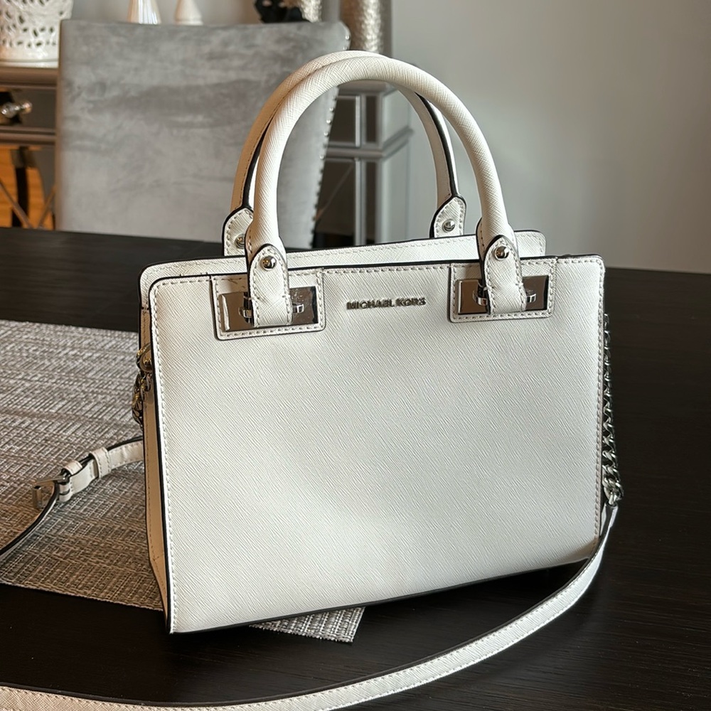 Michael Kors White Small Satchel